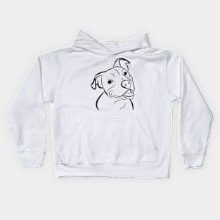 Dog, pit bull, dog head Kids Hoodie